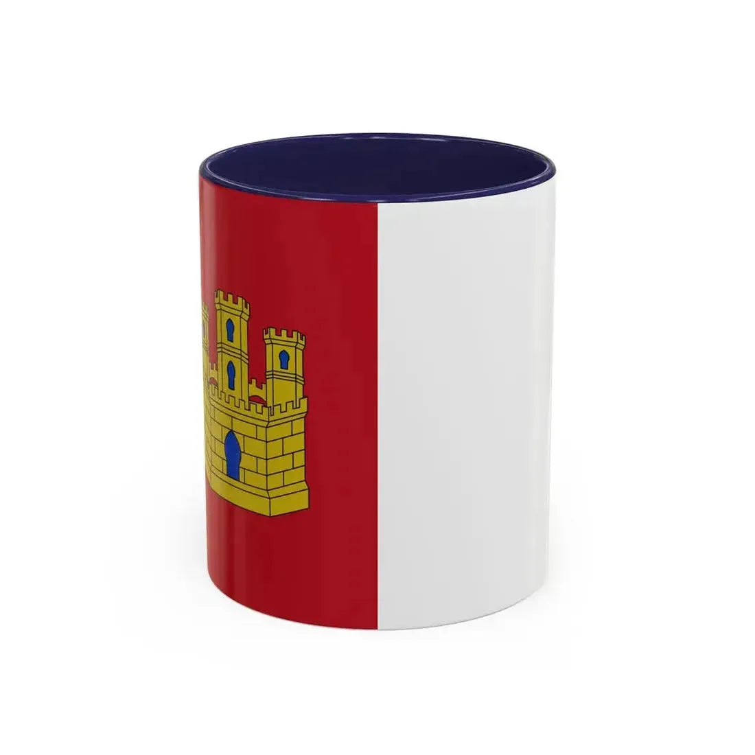 Flag of Castile La Mancha Spain - Accent Coffee Mug 11oz Navy - Go Mug Yourself