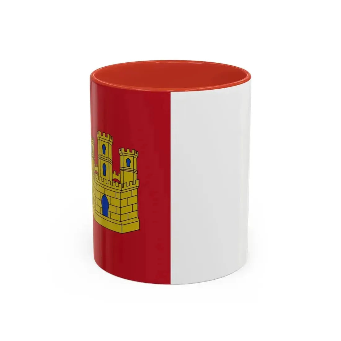 Flag of Castile La Mancha Spain - Accent Coffee Mug 11oz Red - Go Mug Yourself