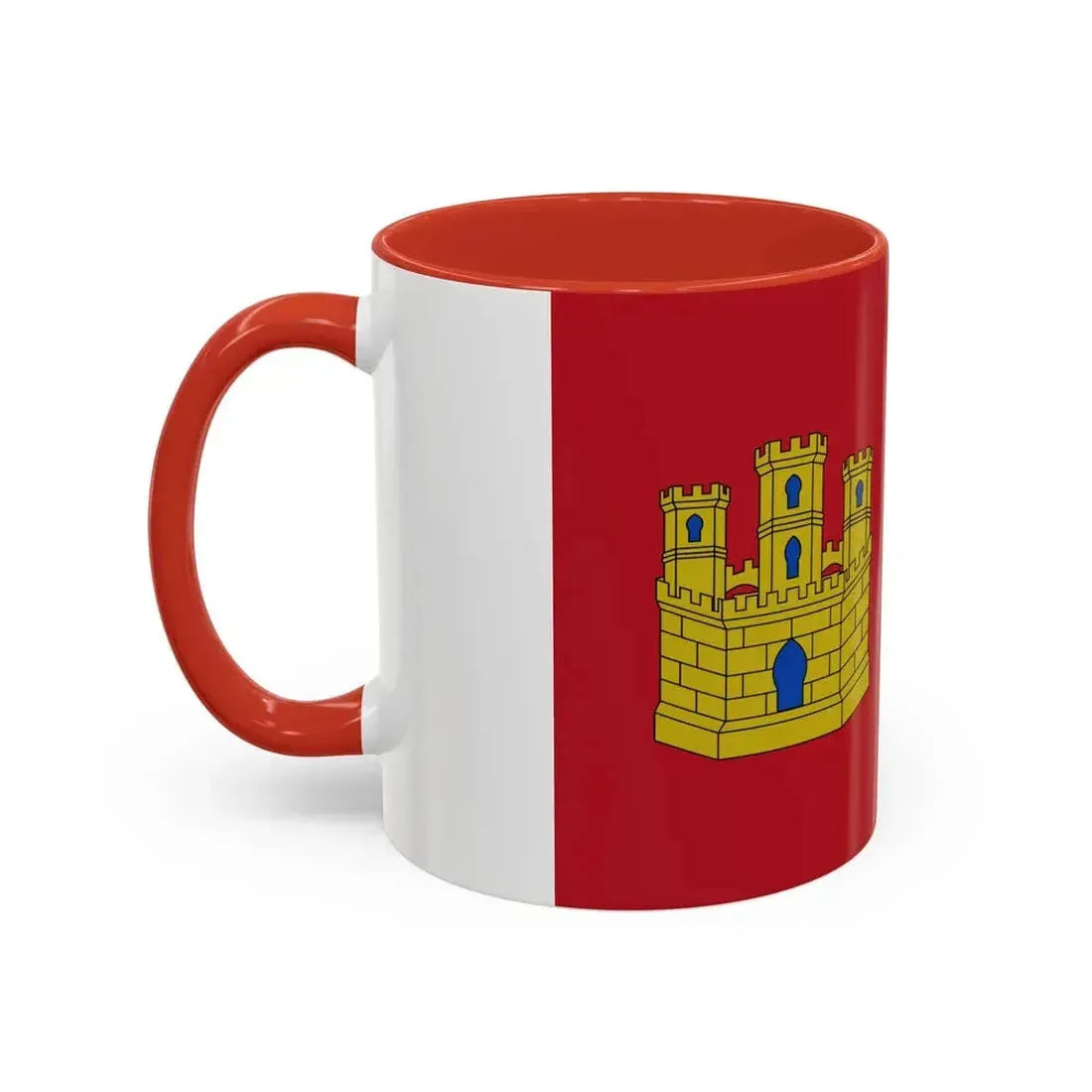 Flag of Castile La Mancha Spain - Accent Coffee Mug - Go Mug Yourself