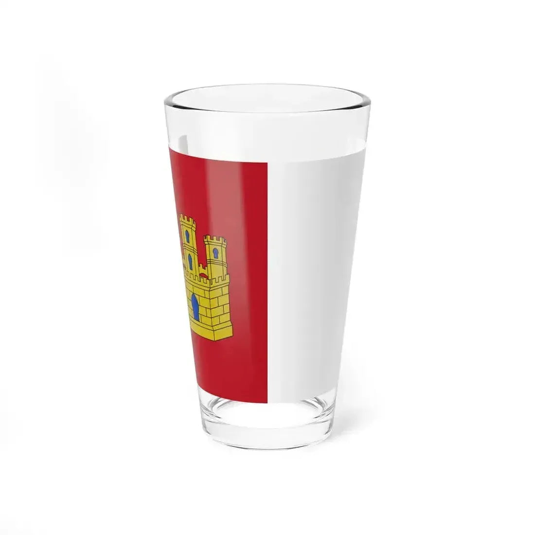 Flag of Castile La Mancha Spain - Pint Glass 16oz 16oz - Go Mug Yourself