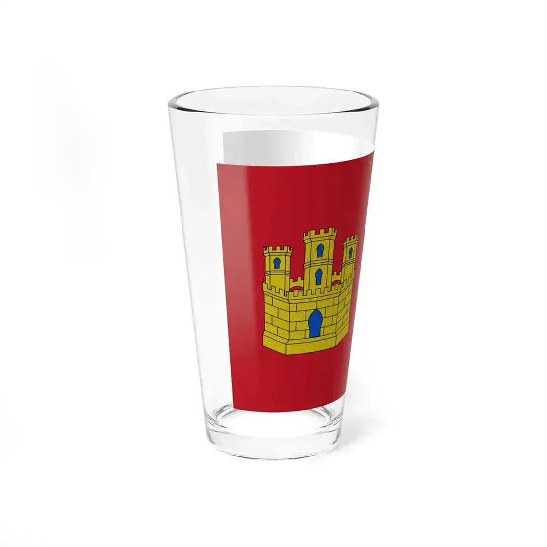 Flag of Castile La Mancha Spain - Pint Glass 16oz - Go Mug Yourself