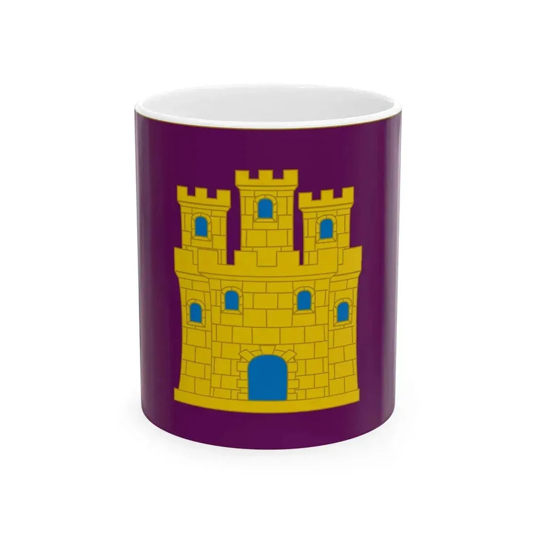 Flag of Castile purple (Spain) White Coffee Mug 11oz - Go Mug Yourself