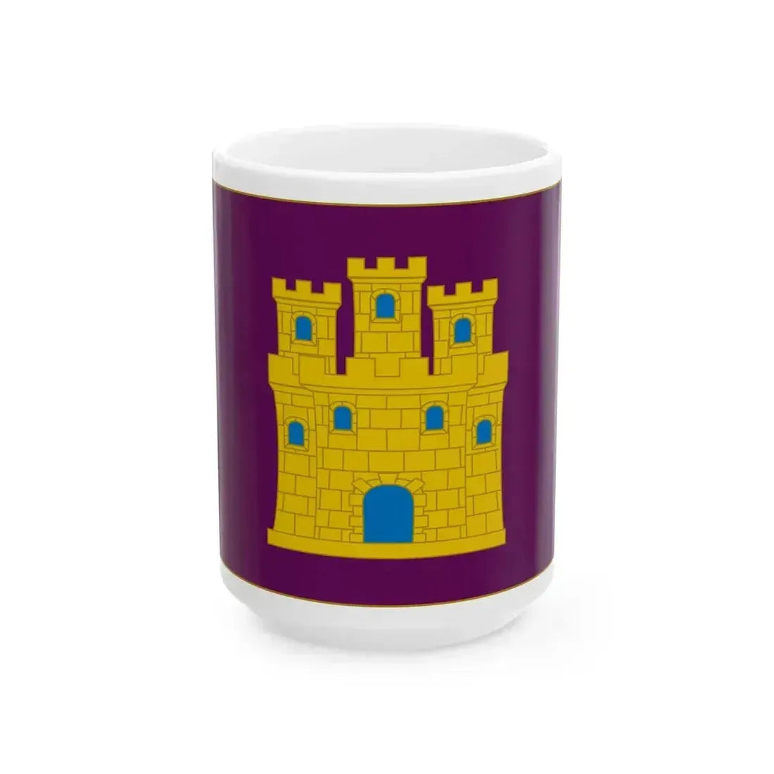 Flag of Castile purple (Spain) White Coffee Mug 15oz - Go Mug Yourself