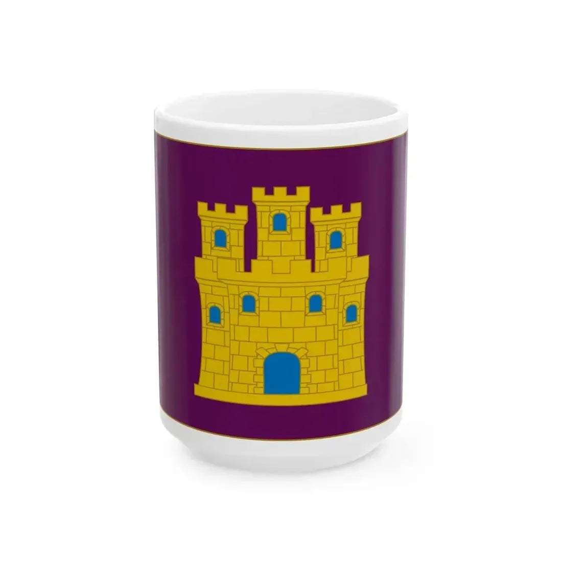 Flag of Castile purple (Spain) White Coffee Mug 15oz - Go Mug Yourself