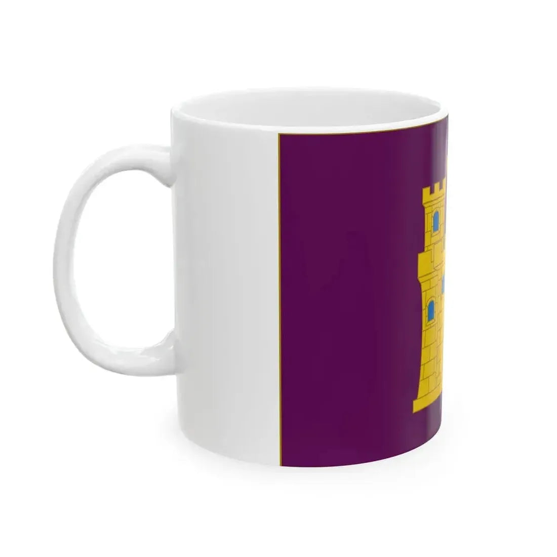 Flag of Castile purple (Spain) White Coffee Mug - Go Mug Yourself