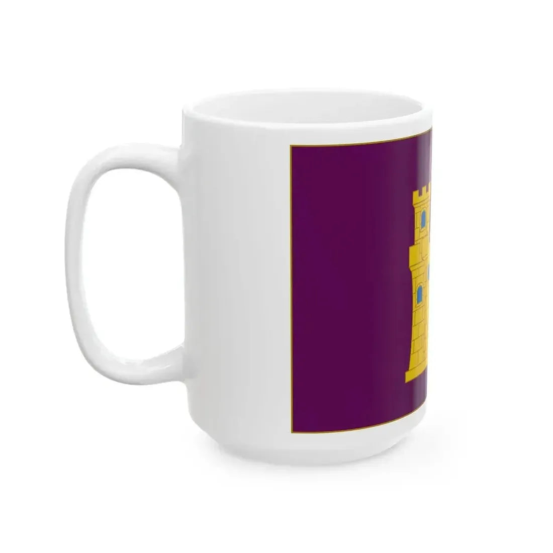 Flag of Castile purple (Spain) White Coffee Mug - Go Mug Yourself