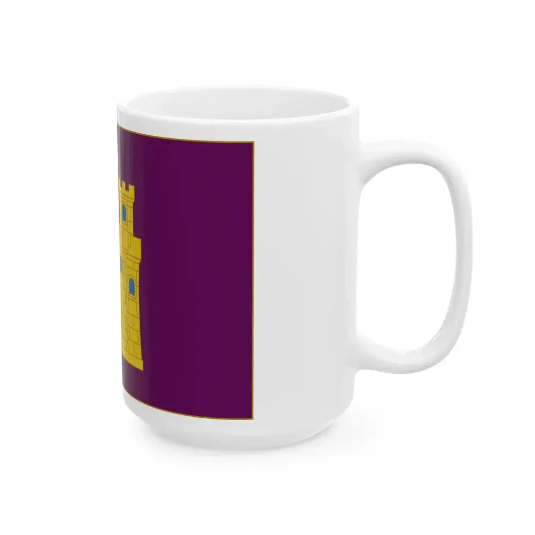 Flag of Castile purple (Spain) White Coffee Mug - Go Mug Yourself
