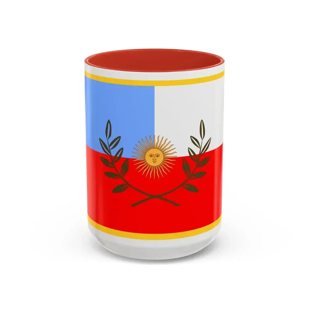 Flag of Catamarca Province Argentina - Accent Coffee Mug 15oz Red - Go Mug Yourself