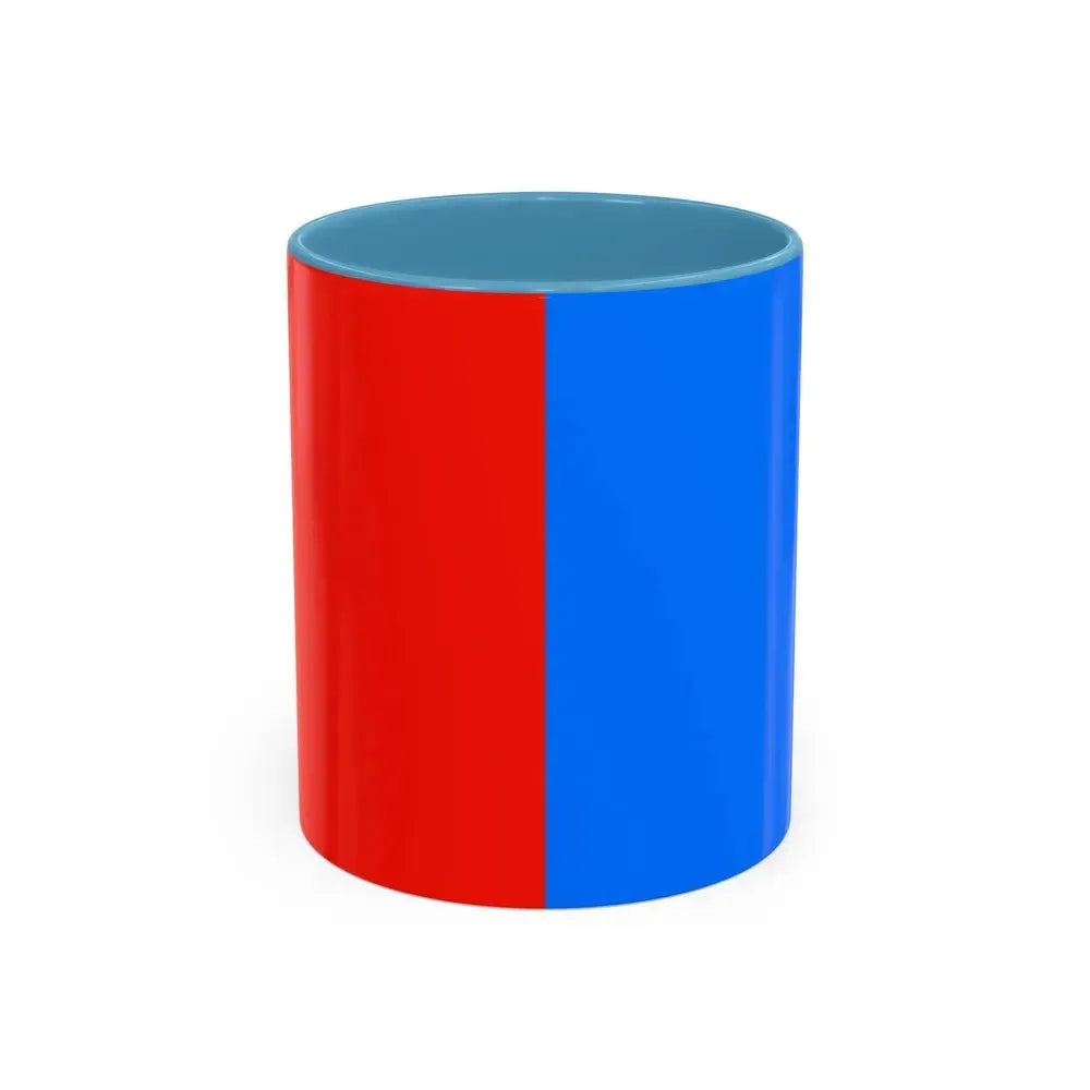 Flag of Catania Italy - Accent Coffee Mug 11oz Light Blue - Go Mug Yourself