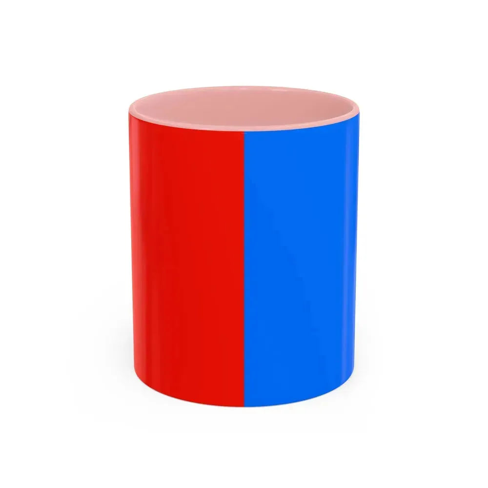Flag of Catania Italy - Accent Coffee Mug 11oz Pink - Go Mug Yourself