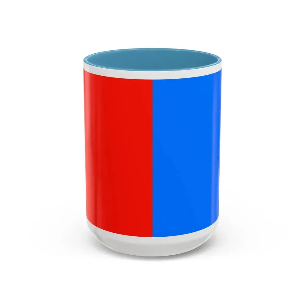 Flag of Catania Italy - Accent Coffee Mug 15oz Light Blue - Go Mug Yourself