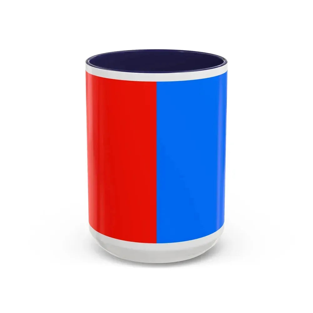 Flag of Catania Italy - Accent Coffee Mug 15oz Navy - Go Mug Yourself
