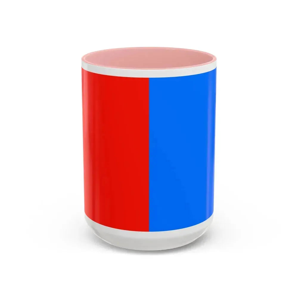 Flag of Catania Italy - Accent Coffee Mug 15oz Pink - Go Mug Yourself