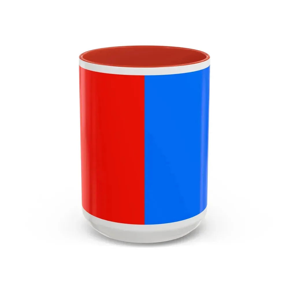 Flag of Catania Italy - Accent Coffee Mug 15oz Red - Go Mug Yourself