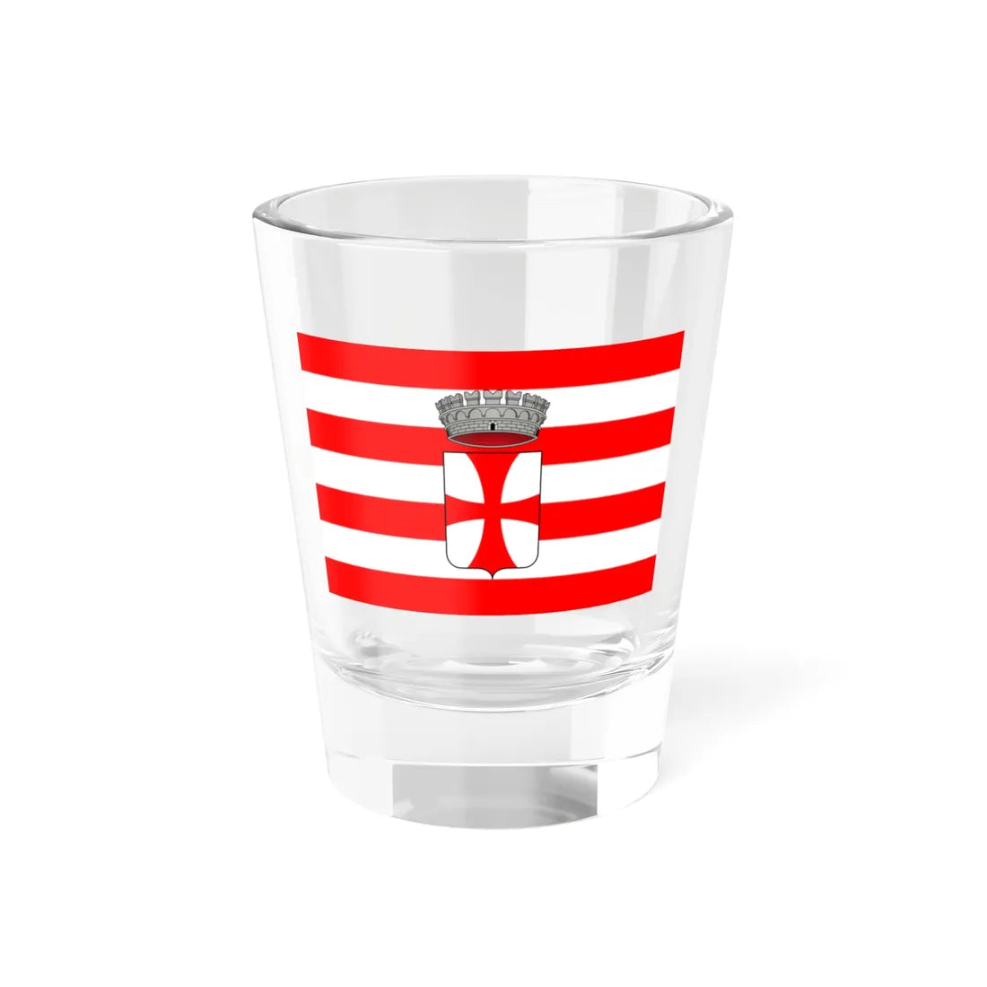Flag of Cavalese (Italy) Shot Glass 1.5oz 1.5oz - Go Mug Yourself