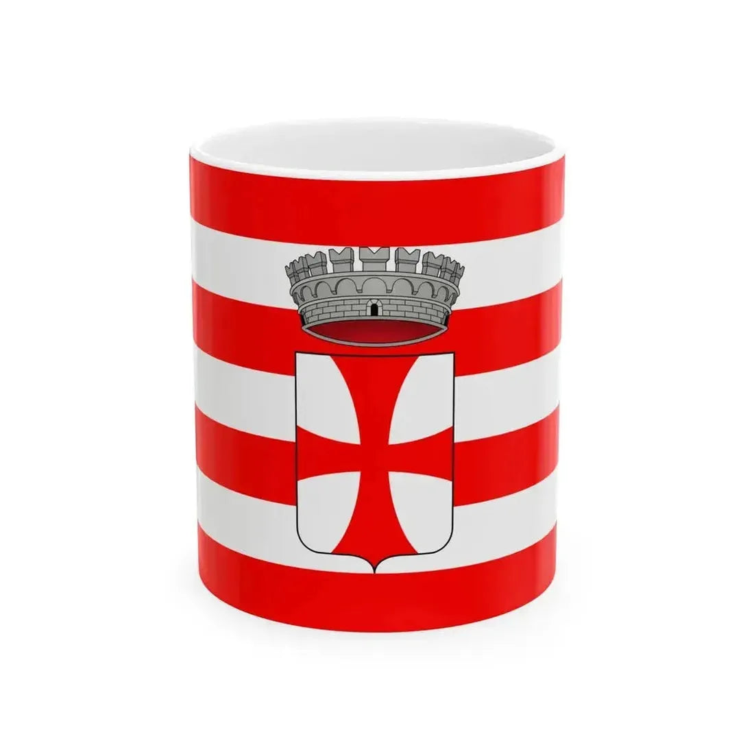 Flag of Cavalese (Italy) White Coffee Mug 11oz - Go Mug Yourself