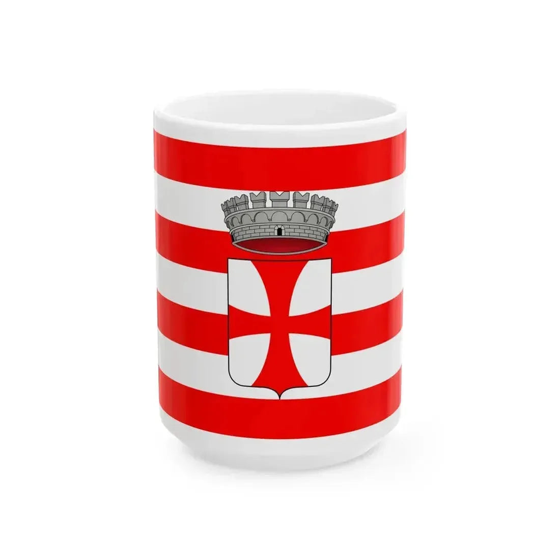 Flag of Cavalese (Italy) White Coffee Mug 15oz - Go Mug Yourself