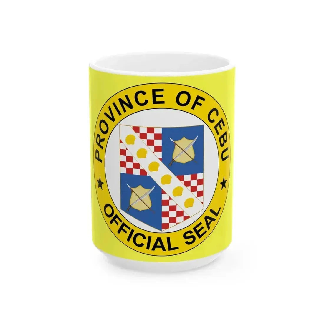 Flag of Cebu province (Philippines) White Coffee Mug 15oz - Go Mug Yourself