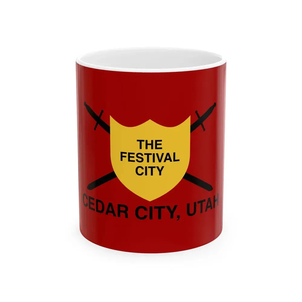 Flag of Cedar City Utah 2010-2023 (United States) White Coffee Mug 11oz - Go Mug Yourself