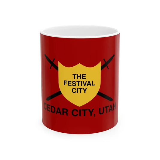 Flag of Cedar City Utah 2010-2023 (United States) White Coffee Mug 11oz - Go Mug Yourself