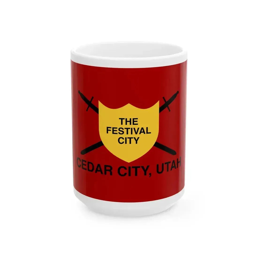 Flag of Cedar City Utah 2010-2023 (United States) White Coffee Mug 15oz - Go Mug Yourself