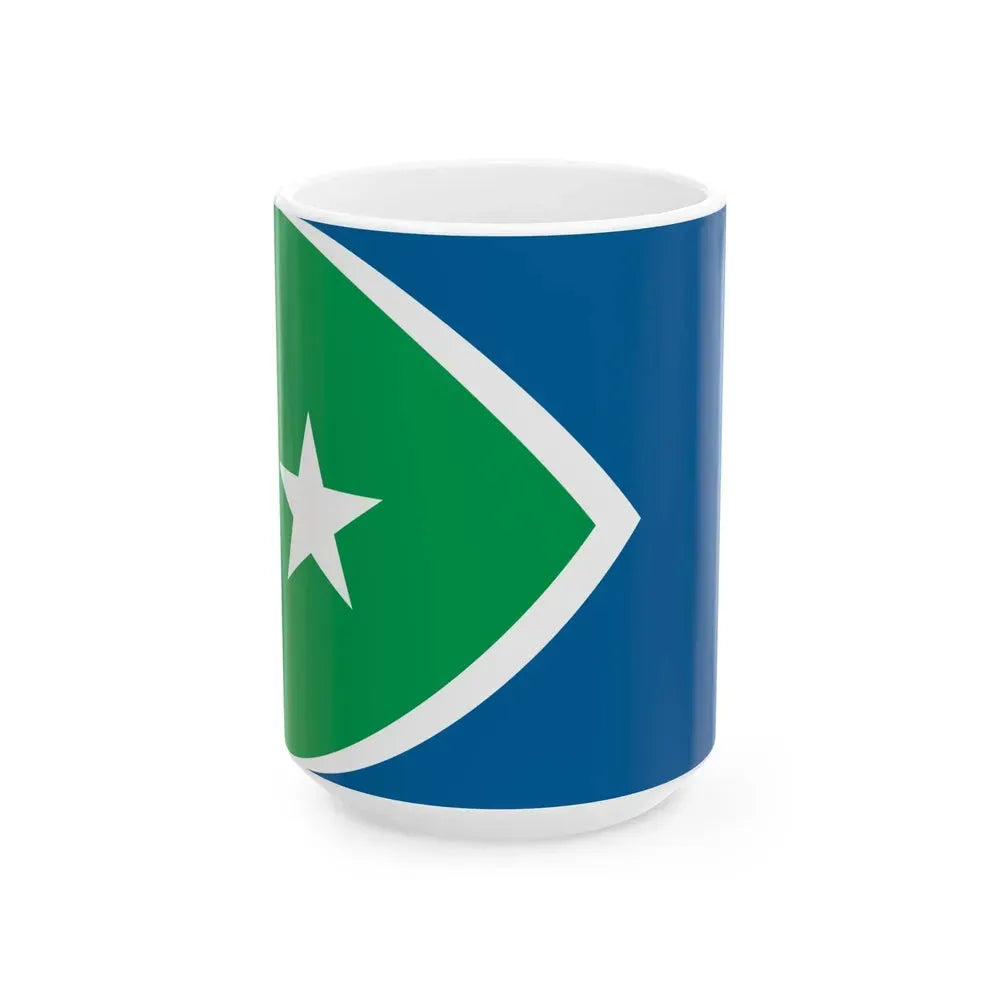 Flag of Cedar Rapids Iowa (United States) White Coffee Mug 15oz - Go Mug Yourself