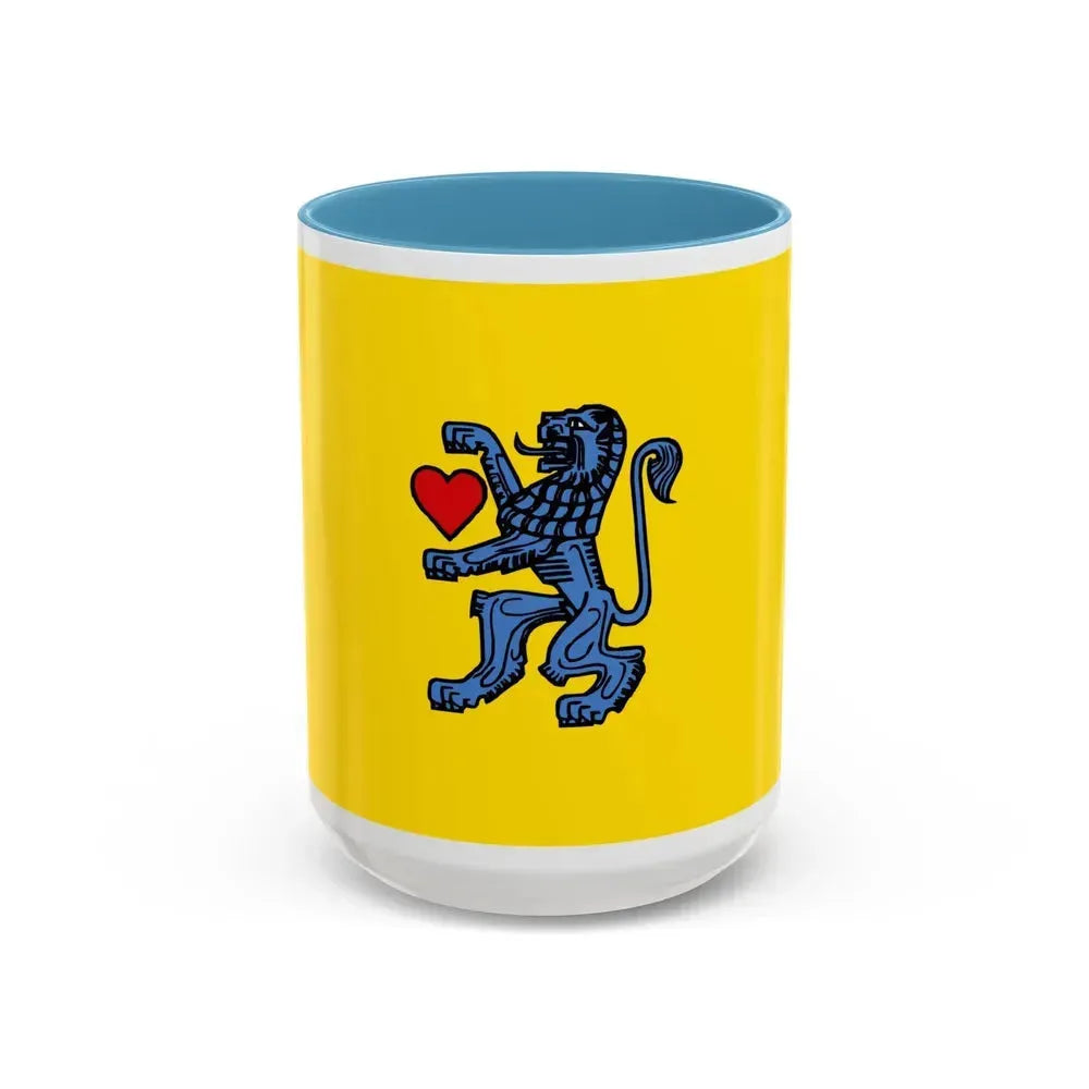 Flag of Celle Germany - Accent Coffee Mug 15oz Light Blue - Go Mug Yourself