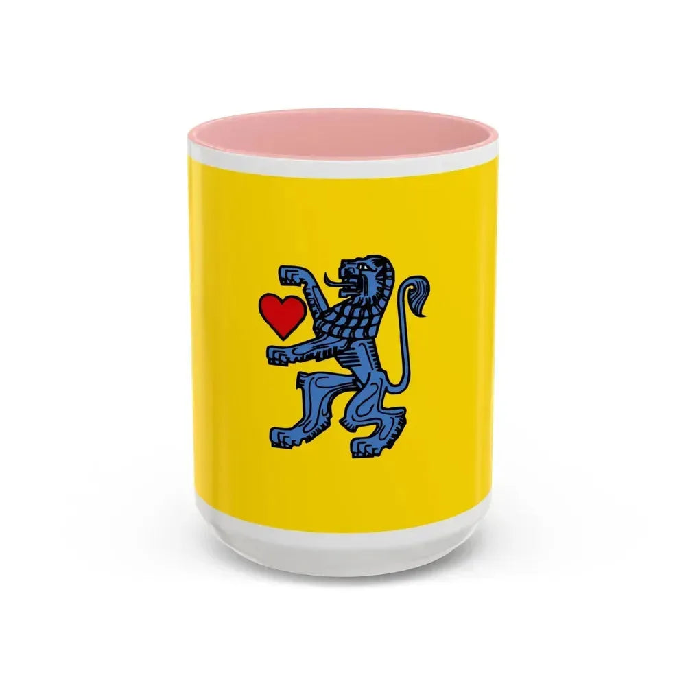 Flag of Celle Germany - Accent Coffee Mug 15oz Pink - Go Mug Yourself