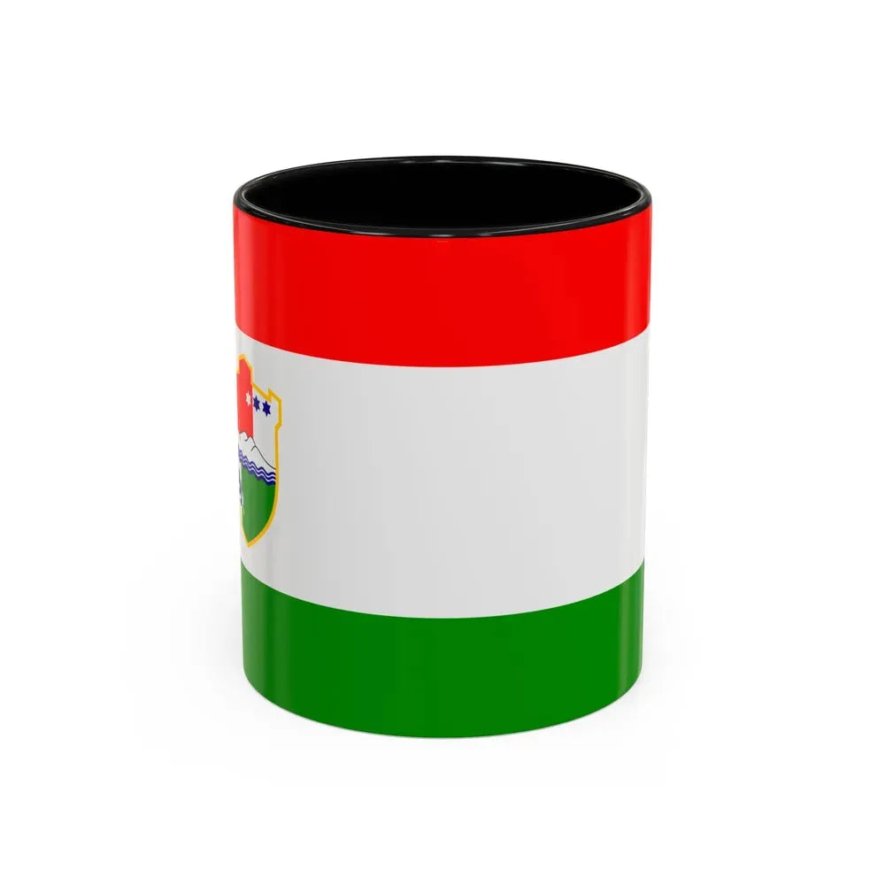 Flag of Central Bosnia Canton Bosnia and Herzegovina - Accent Coffee Mug 11oz Black - Go Mug Yourself