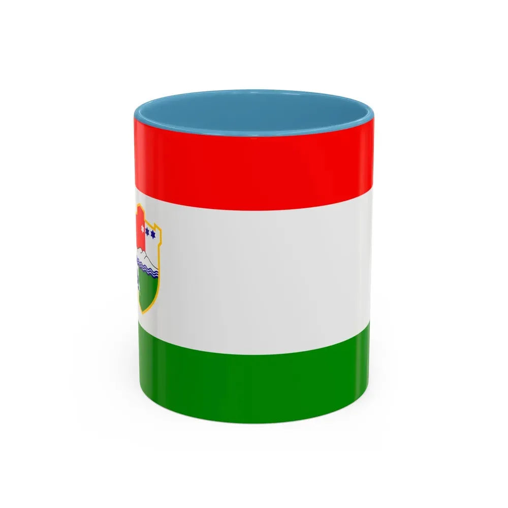 Flag of Central Bosnia Canton Bosnia and Herzegovina - Accent Coffee Mug 11oz Light Blue - Go Mug Yourself