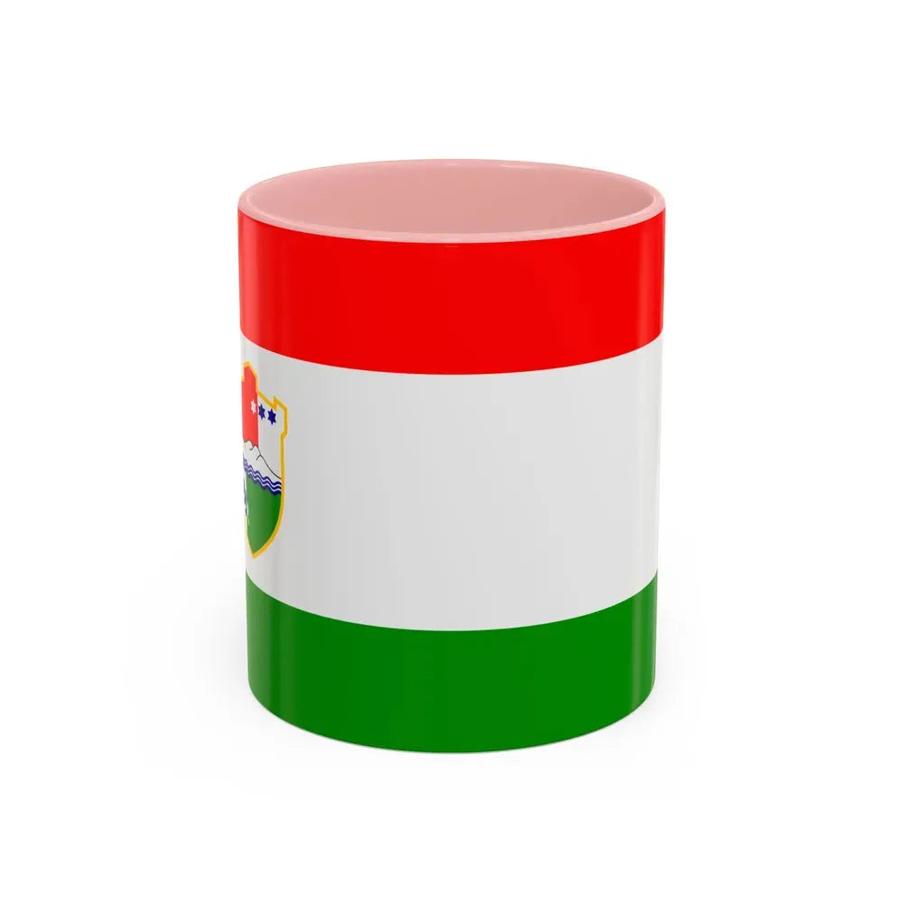 Flag of Central Bosnia Canton Bosnia and Herzegovina - Accent Coffee Mug 11oz Pink - Go Mug Yourself