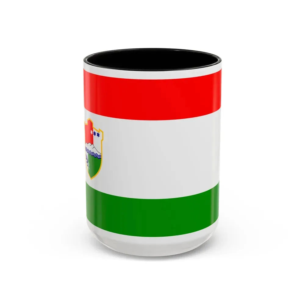 Flag of Central Bosnia Canton Bosnia and Herzegovina - Accent Coffee Mug 15oz Black - Go Mug Yourself