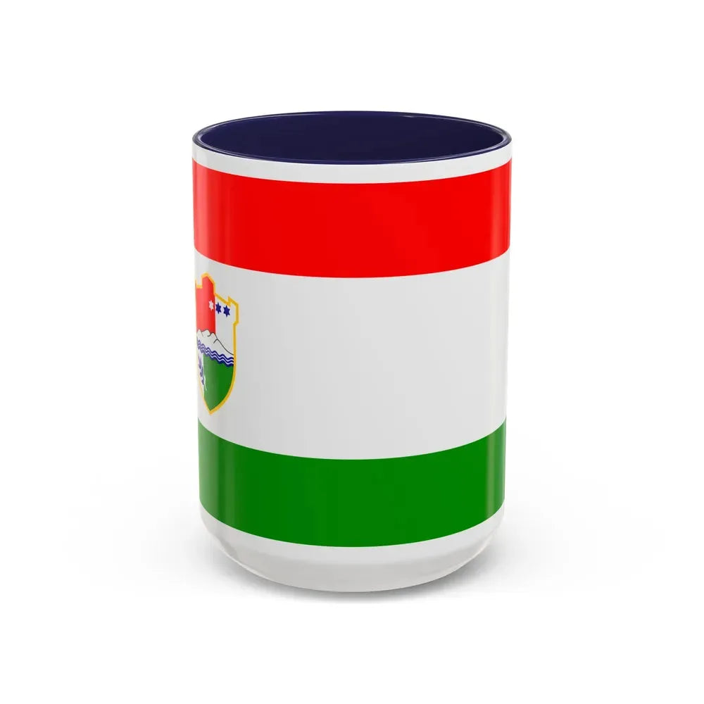 Flag of Central Bosnia Canton Bosnia and Herzegovina - Accent Coffee Mug 15oz Navy - Go Mug Yourself