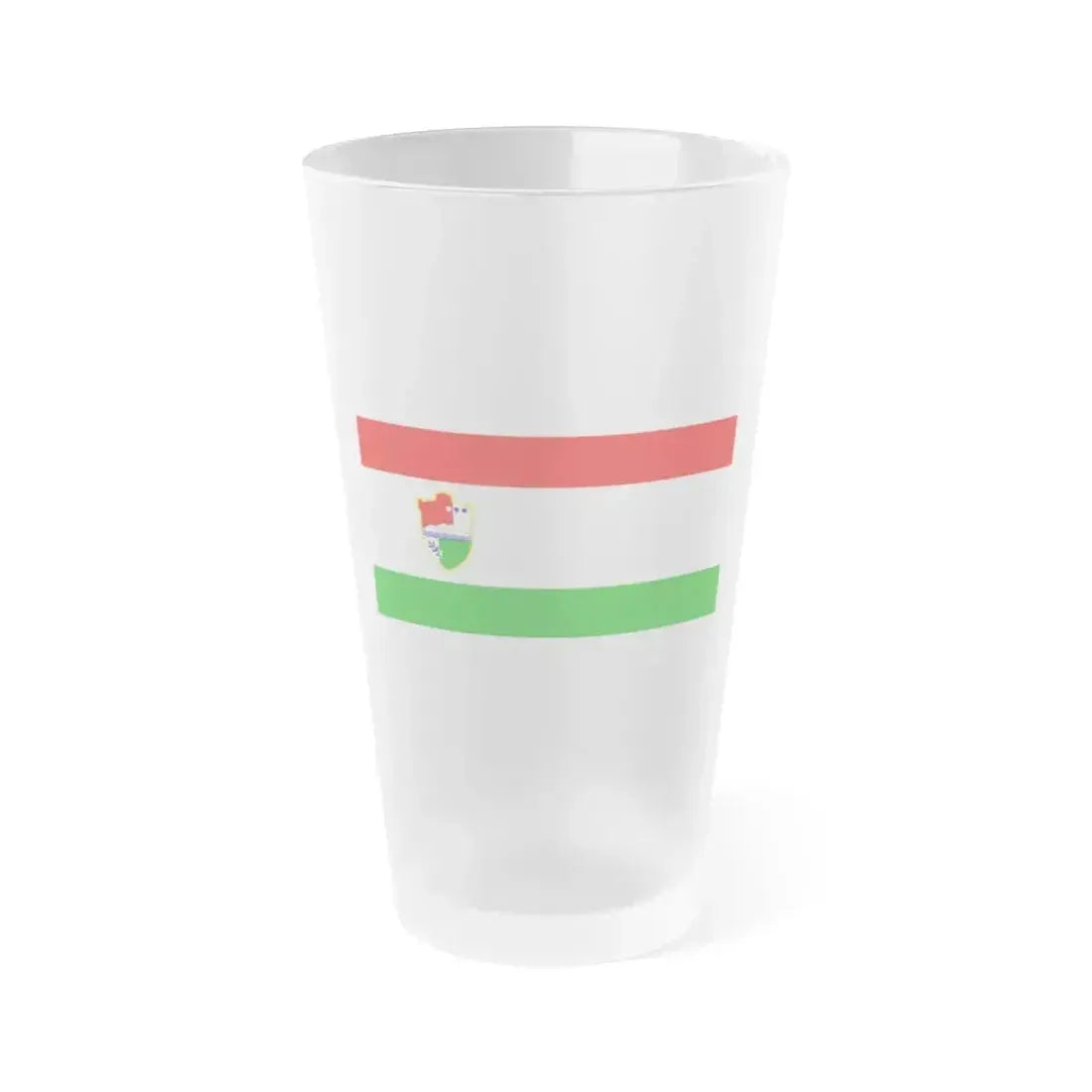 Flag of Central Bosnia Canton Bosnia and Herzegovina - Frosted Pint Glass 16oz 16oz Frosted - Go Mug Yourself