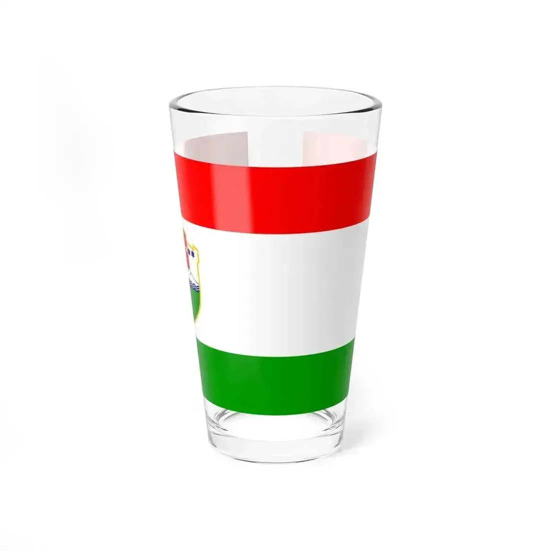Flag of Central Bosnia Canton Bosnia and Herzegovina - Pint Glass 16oz 16oz - Go Mug Yourself