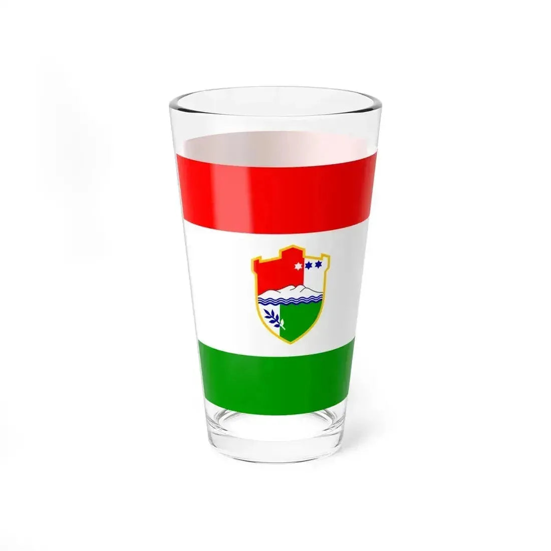 Flag of Central Bosnia Canton Bosnia and Herzegovina - Pint Glass 16oz - Go Mug Yourself