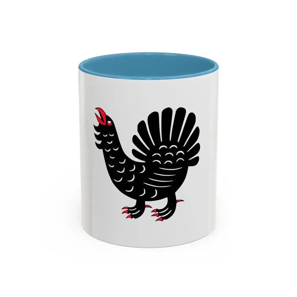 Flag of Central Finland Finland - Accent Coffee Mug 11oz Light Blue - Go Mug Yourself
