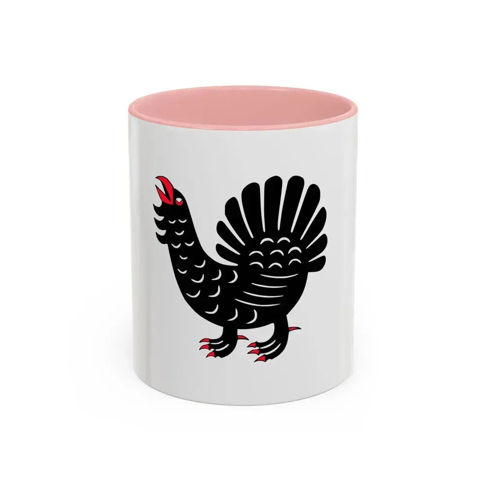 Flag of Central Finland Finland - Accent Coffee Mug 11oz Pink - Go Mug Yourself