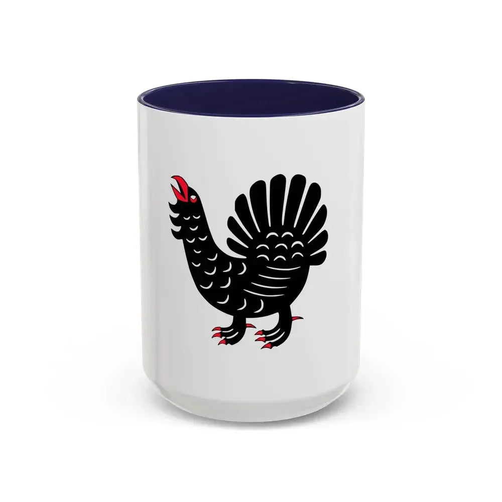 Flag of Central Finland Finland - Accent Coffee Mug 15oz Navy - Go Mug Yourself