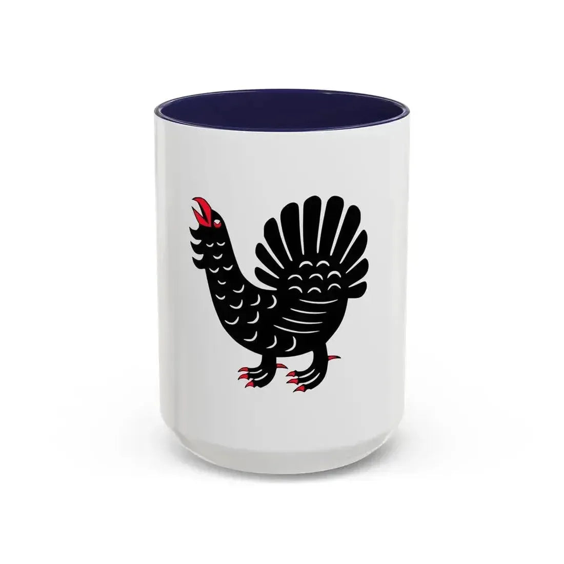Flag of Central Finland Finland - Accent Coffee Mug 15oz Navy - Go Mug Yourself