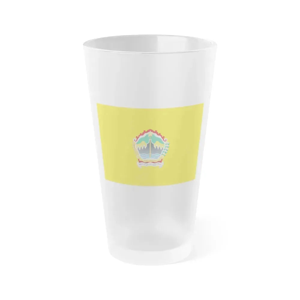 Flag of Central Java Indonesia - Frosted Pint Glass 16oz 16oz Frosted - Go Mug Yourself