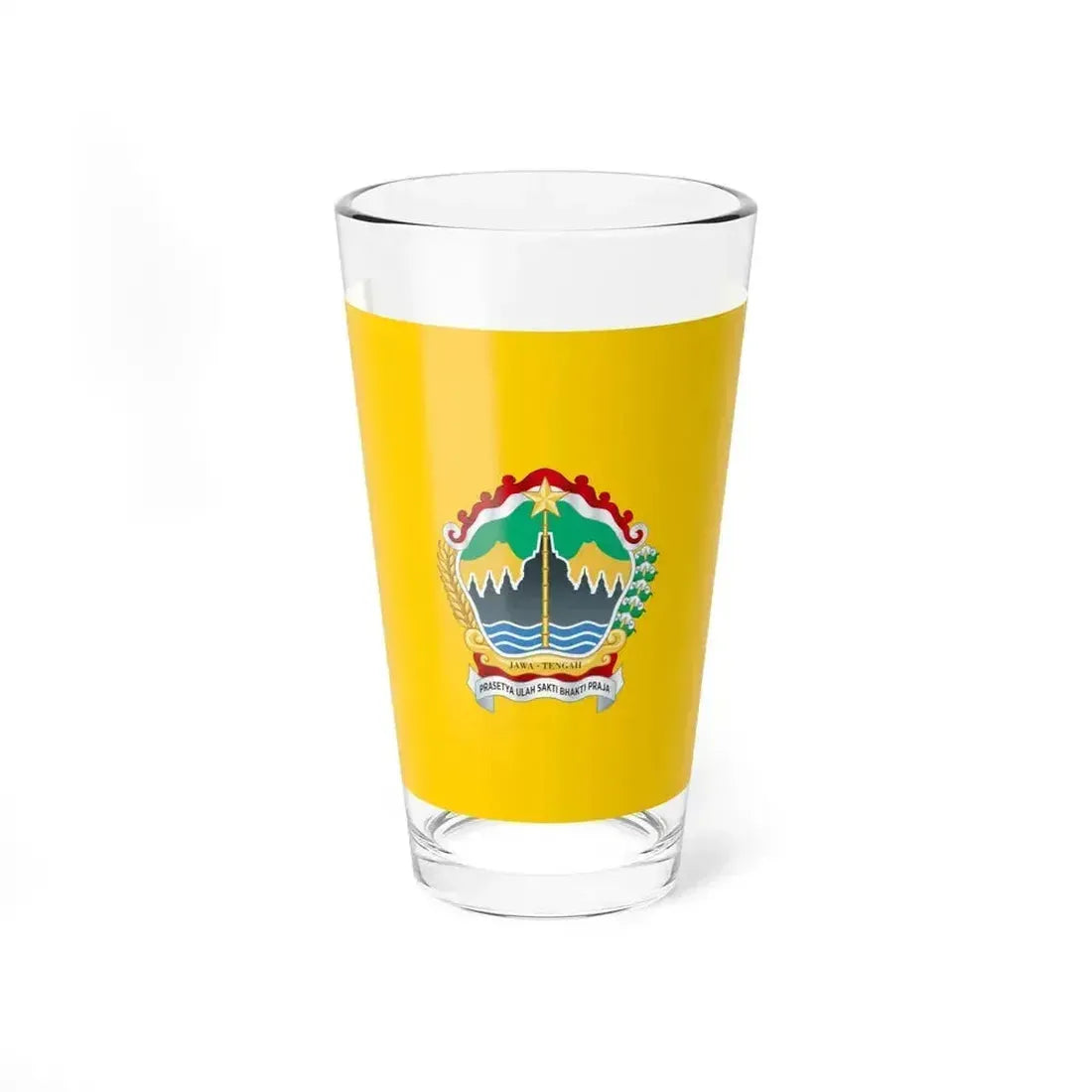 Flag of Central Java Indonesia - Pint Glass 16oz 16oz - Go Mug Yourself