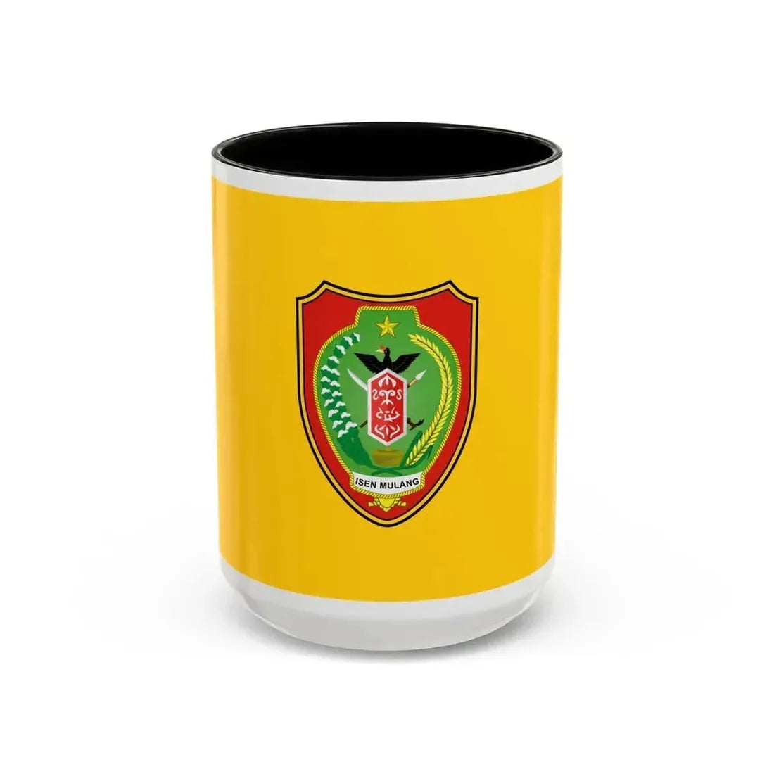 Flag of Central Kalimantan Indonesia - Accent Coffee Mug 15oz Black - Go Mug Yourself