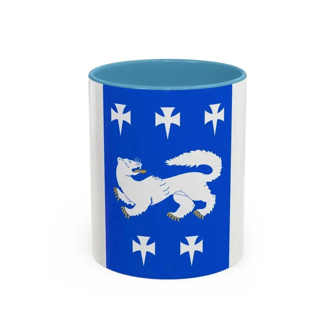 Flag of Central Ostrobothnia Finland - Accent Coffee Mug 11oz Light Blue - Go Mug Yourself