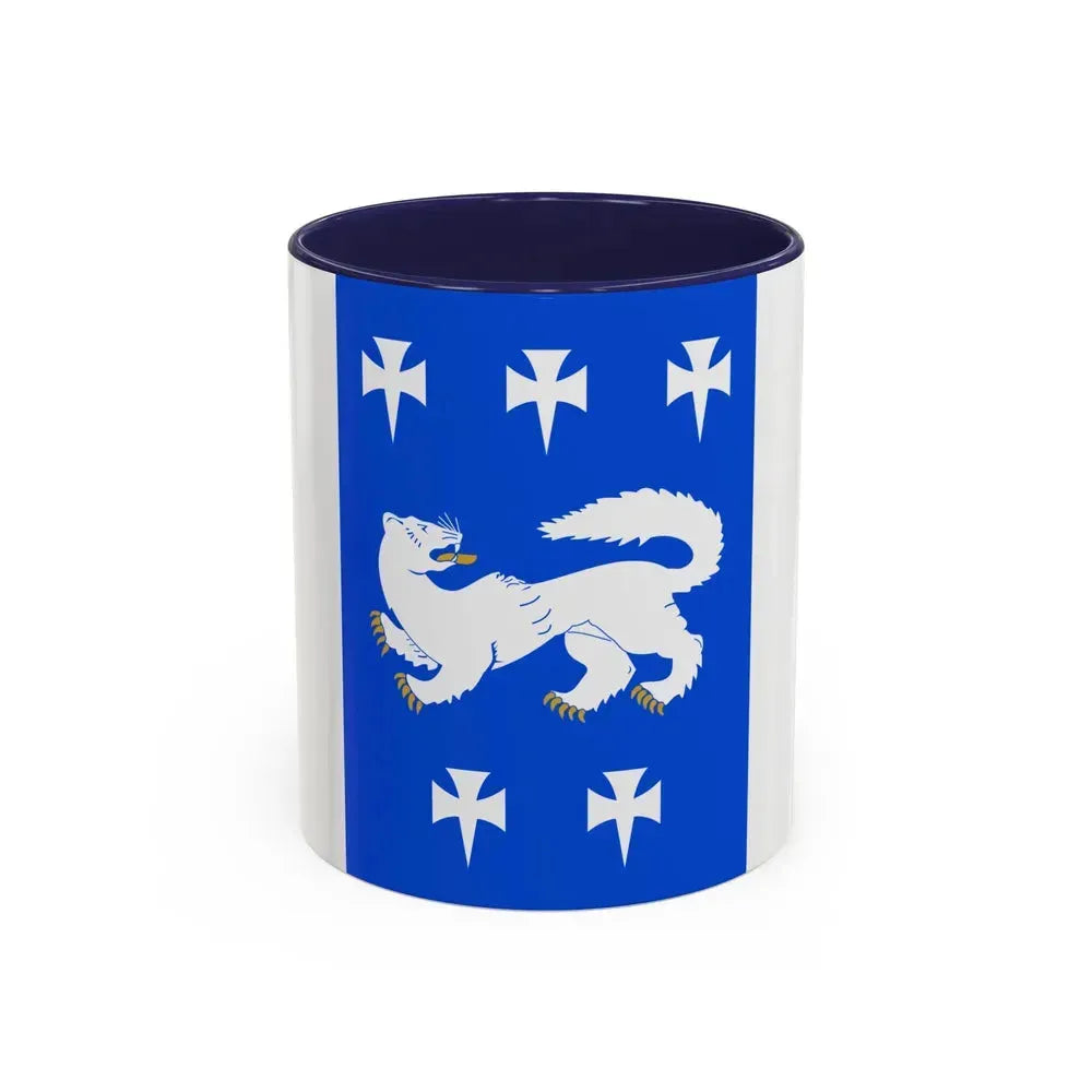 Flag of Central Ostrobothnia Finland - Accent Coffee Mug 11oz Navy - Go Mug Yourself