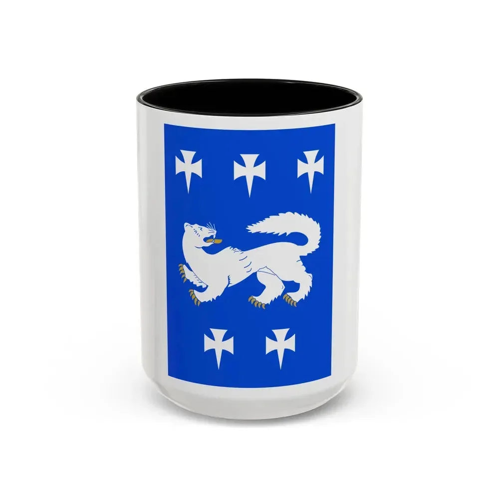 Flag of Central Ostrobothnia Finland - Accent Coffee Mug 15oz Black - Go Mug Yourself