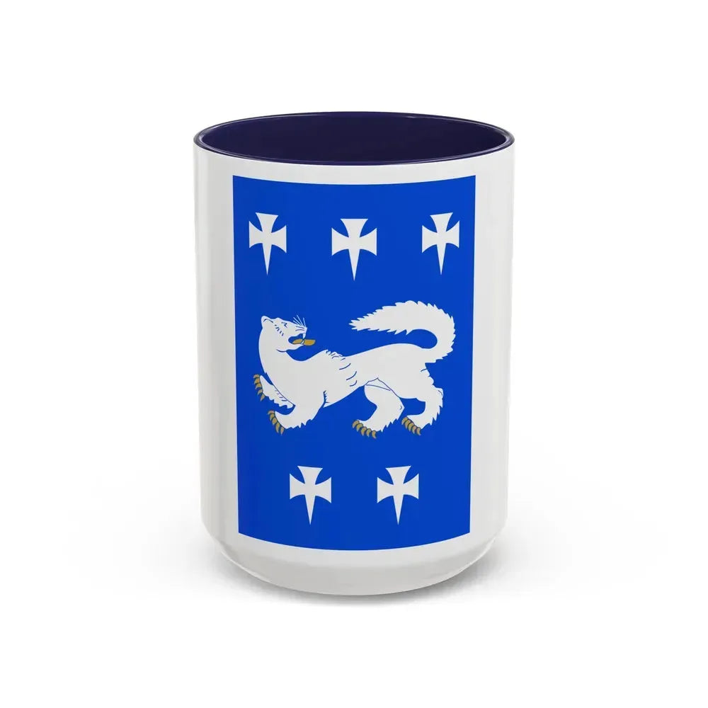 Flag of Central Ostrobothnia Finland - Accent Coffee Mug 15oz Navy - Go Mug Yourself