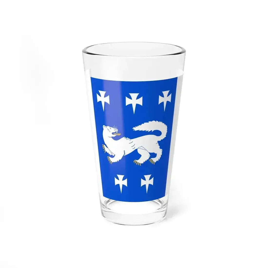 Flag of Central Ostrobothnia Finland - Pint Glass 16oz 16oz - Go Mug Yourself