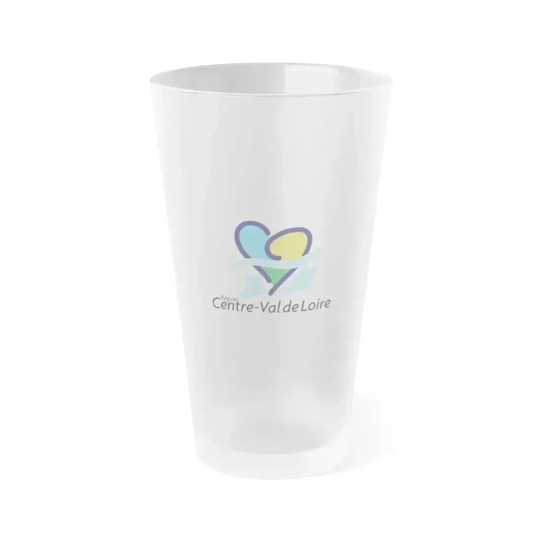 Flag of Centre Val de Loire France - Frosted Pint Glass 16oz 16oz Frosted - Go Mug Yourself