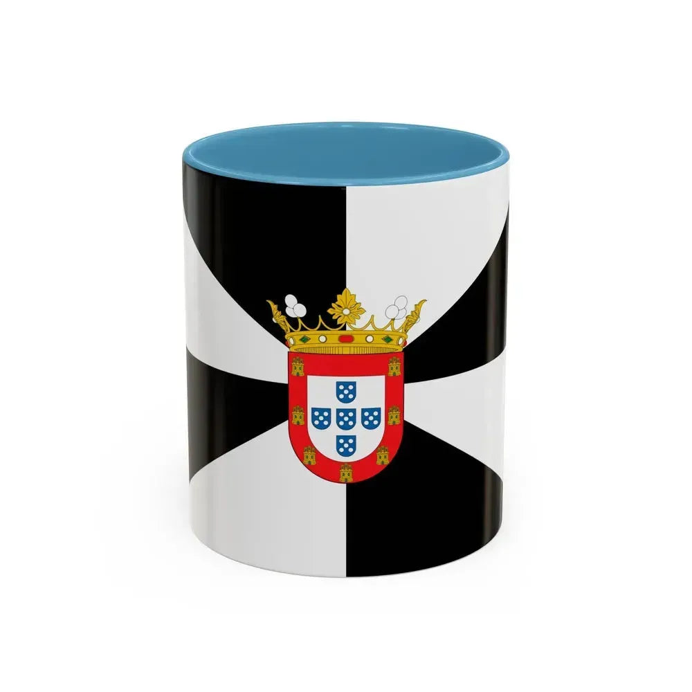 Flag of Ceuta Spain - Accent Coffee Mug 11oz Light Blue - Go Mug Yourself